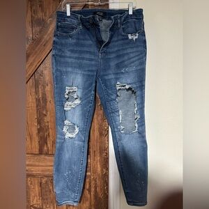 Judy Blue Ripped Distressed Denim Skinny Jeans. Size 14W